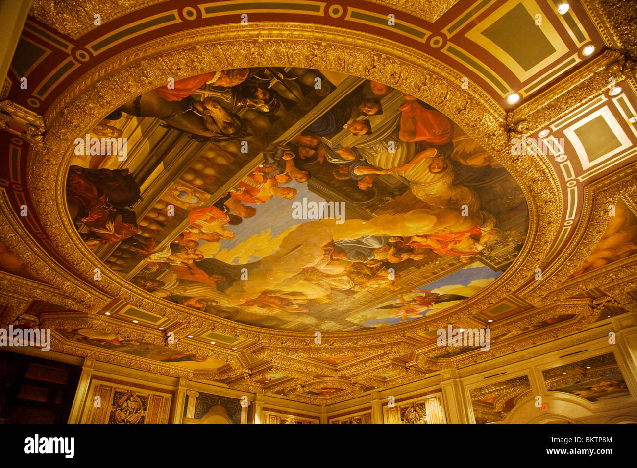 Decke im VENETIAN HOTEL und CASINO repliziert die italienische Stadt Venedig - LAS VEGAS, NEVADA Stockfoto