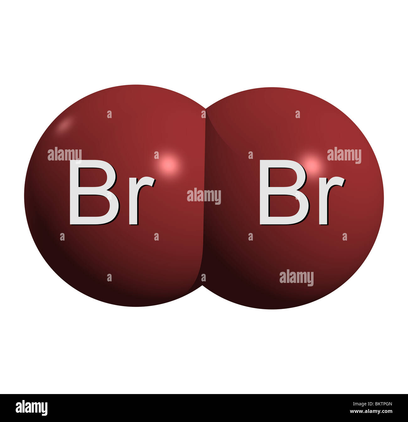 Brom-Moleküls Br2 Stockfoto
