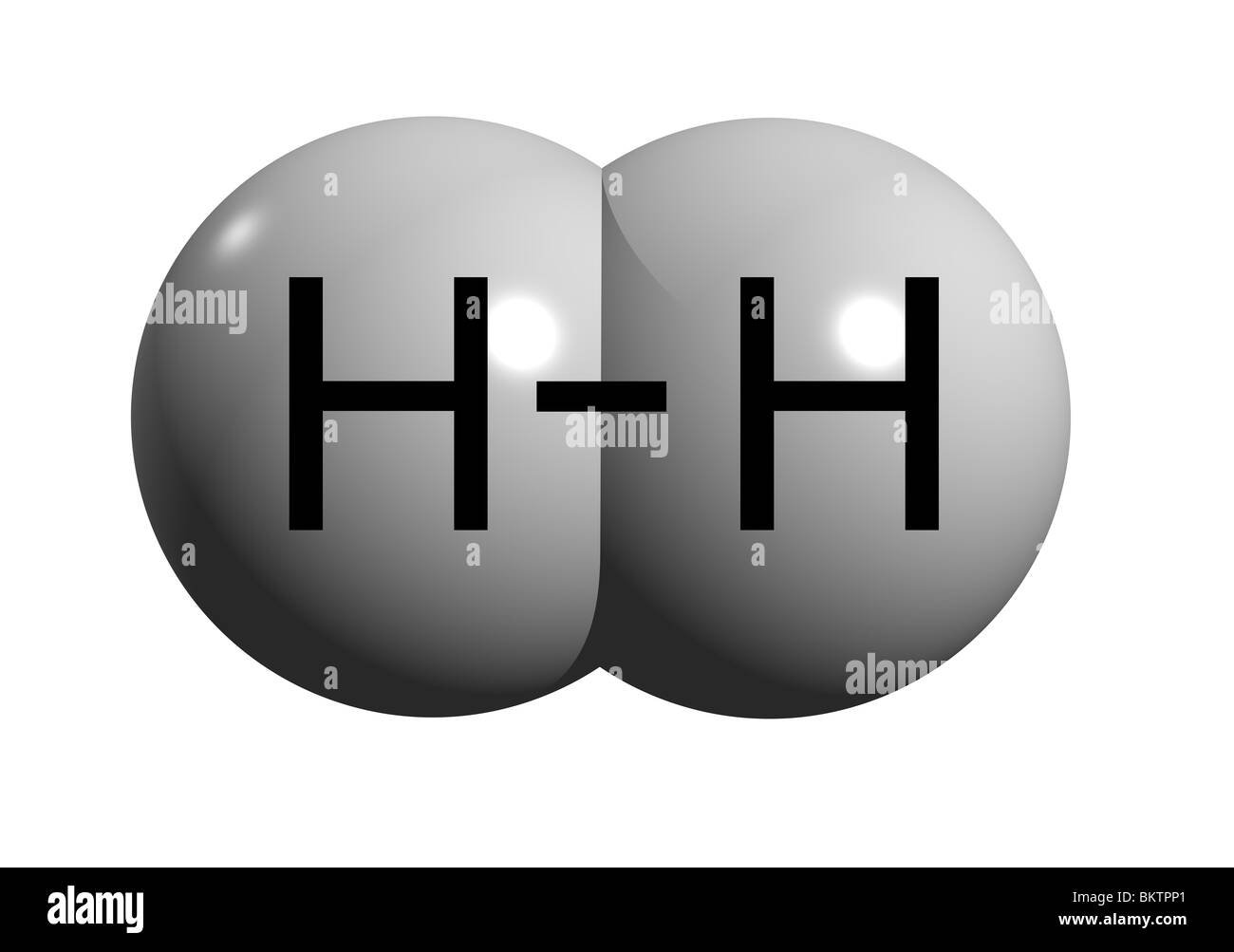 Wasserstoffmolekül H2 / Wasserstoff-Molekül H2 Stockfoto