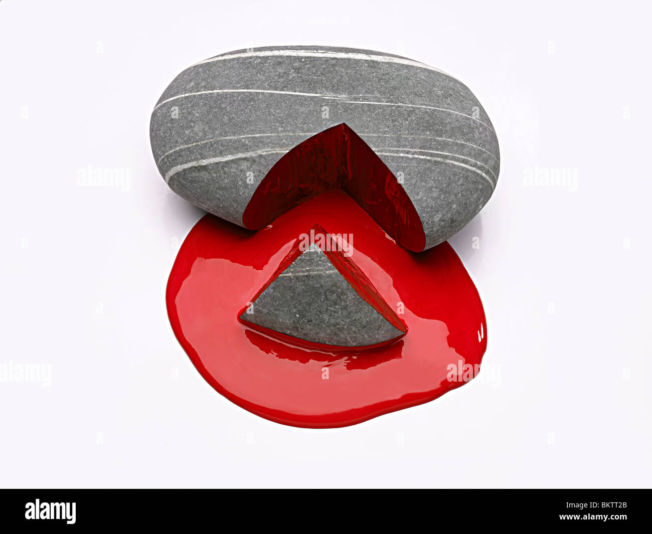 Blut aus einem Stein Stockfoto