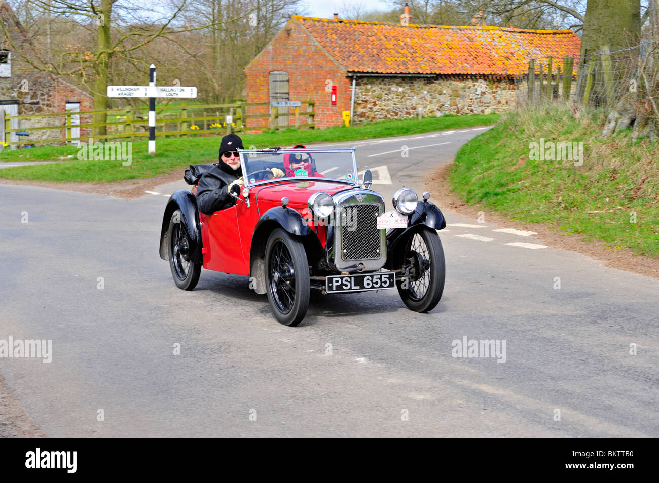 Austin Seven Nippy 1934 Oldtimer AUF OFFENER STRASSE. Stockfoto