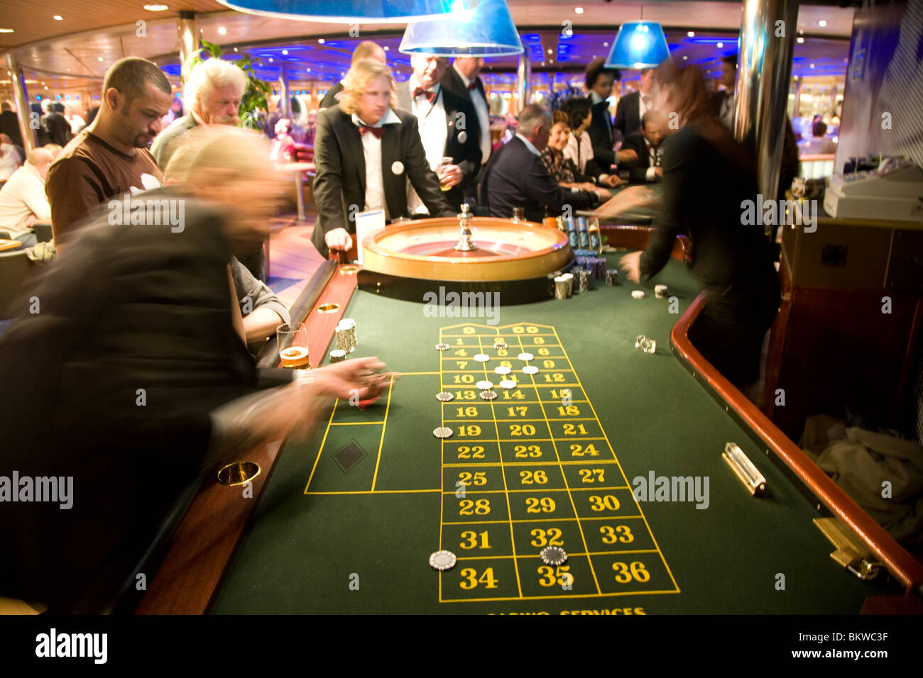 Roulette Casino auf Stena Line Fähre Harwich nach Holland Stockfoto