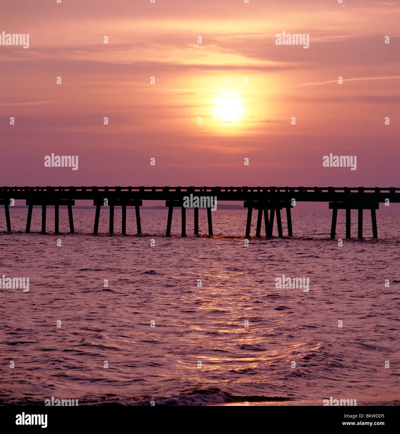 William B. Umstead Bridge, USA 64, Albemarle Sound, Dare County, North Carolina, USA Stockfoto