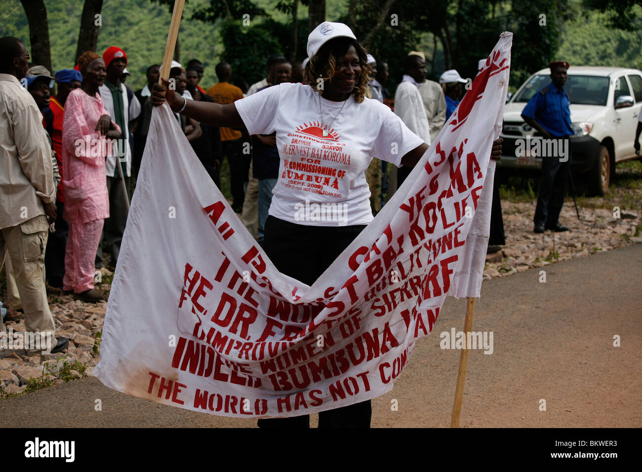 Unterstützer der ausgerechnet Congress APC politischen Partei regelt Sierra Leone, Westafrika Stockfoto