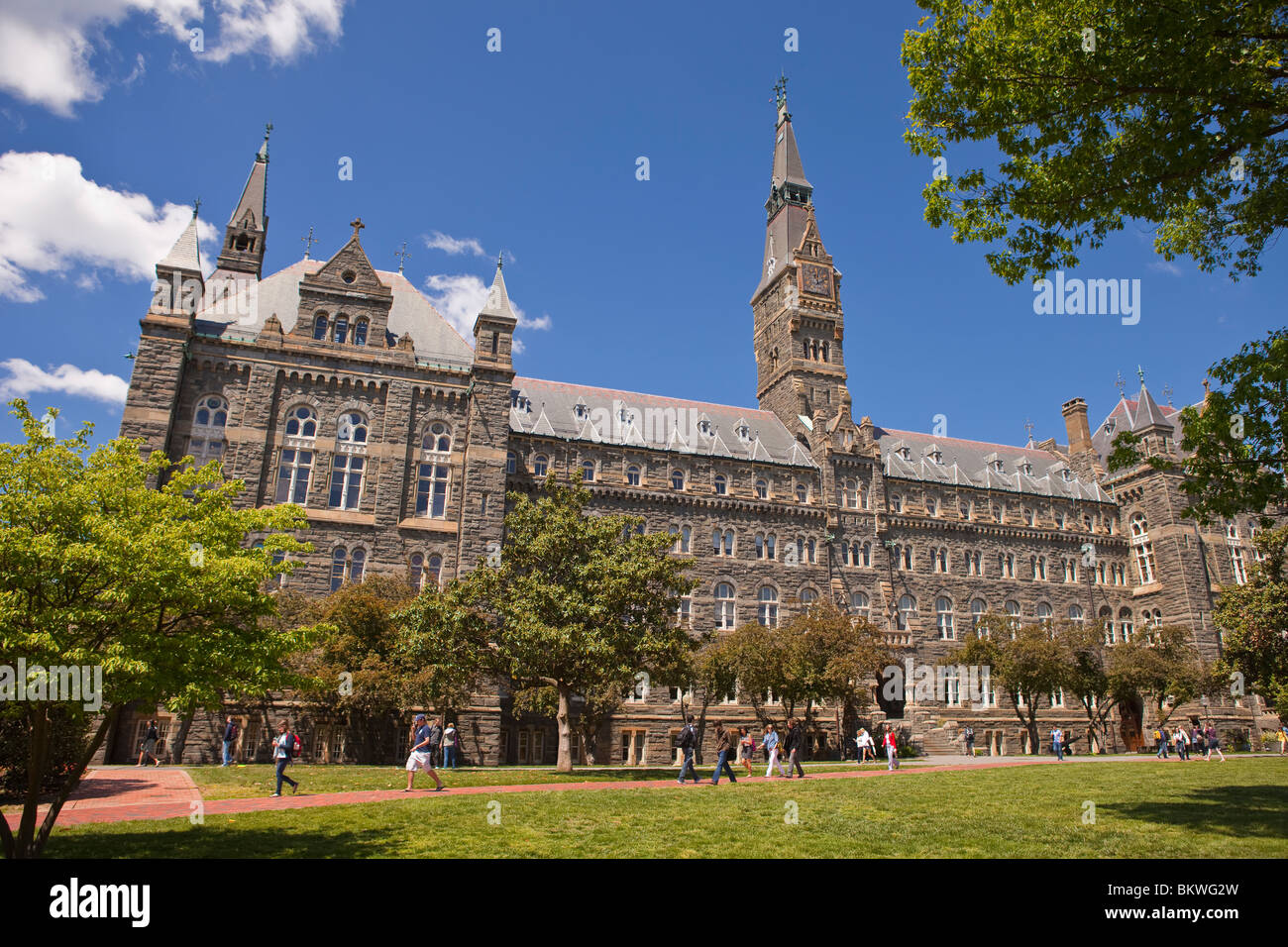 WASHINGTON, DC, USA - Healy Hall an der Georgetown University. Stockfoto