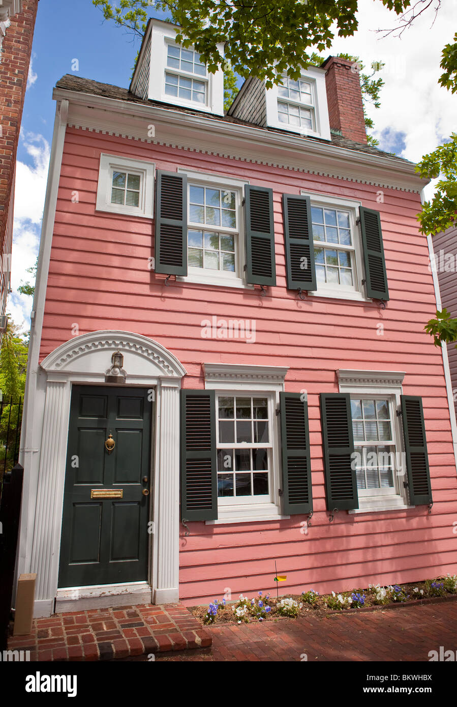 WASHINGTON, DC, USA - Haus auf O-Straße in historische Georgetown. Stockfoto