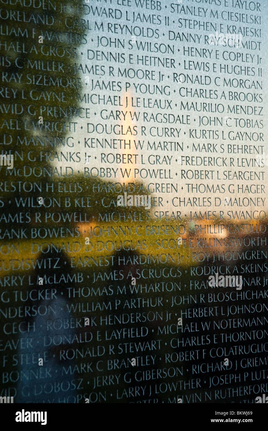 Memorial Wall Washington Stockfoto