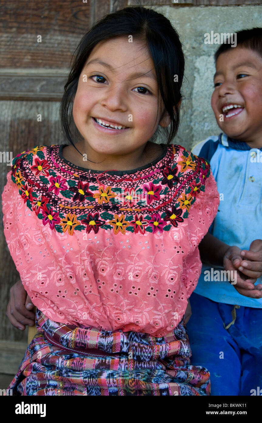 Guatemala indigene Kinder Solola Region Guatemala Stockfoto