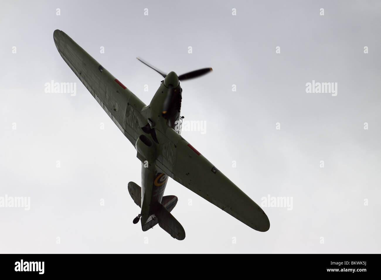 Eine ikonische Weltkrieg zwei britische RAF Hawker Hurricane Jagdflugzeug Stockfoto