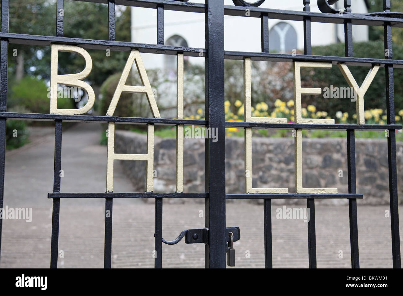 Park-Tor Bailey Hill in Schimmel, Flintshire, Nordwales Stockfoto
