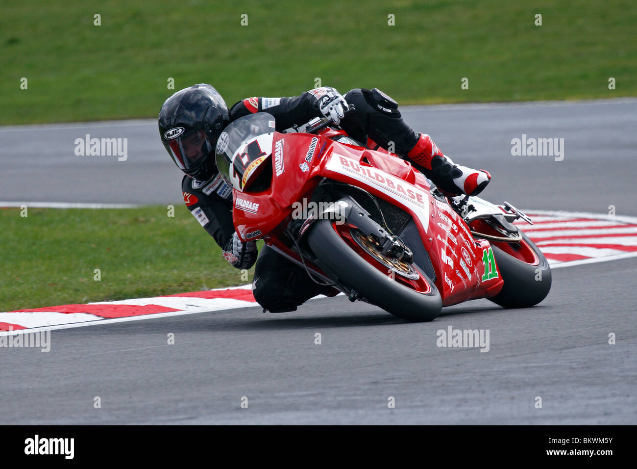 Britischen Superbike-Meisterschaft BSB, Adam Jenkinson Buildbase Kawasaki Brands Hatch 2010 Stockfoto