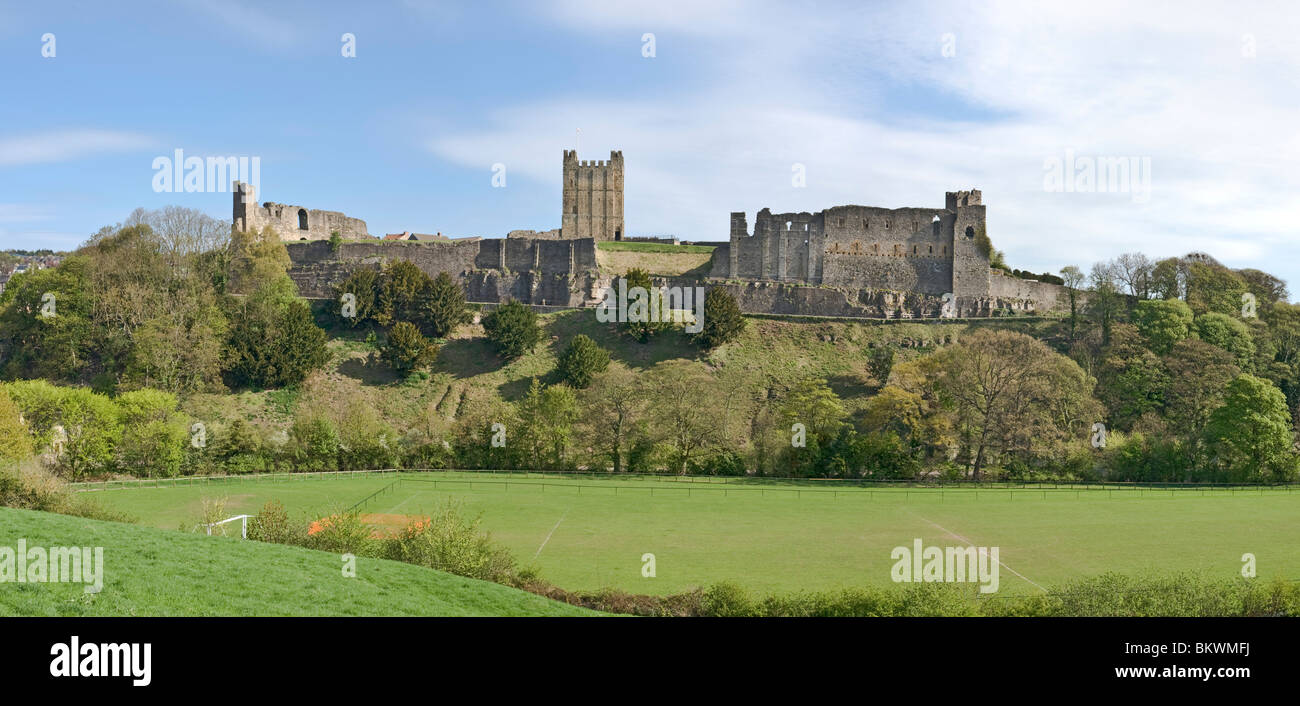 Die Südwand und halten von Richmond Castle, North Yorkshire Stockfoto