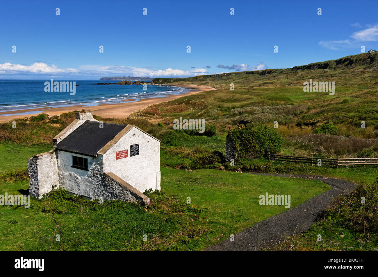 Whitepark Bay an der North Antrim Küste der Nortnern Irlands Stockfoto