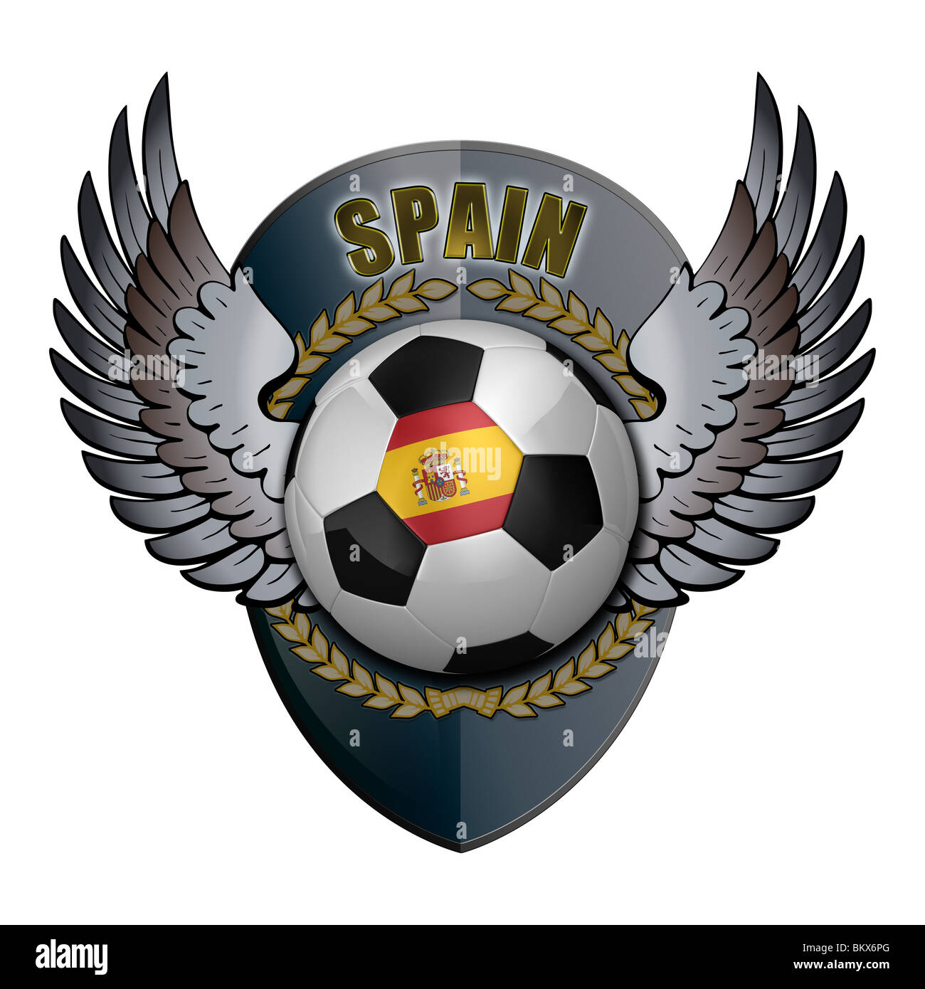 Spanische Fußball mit Wappen Stockfotografie - Alamy