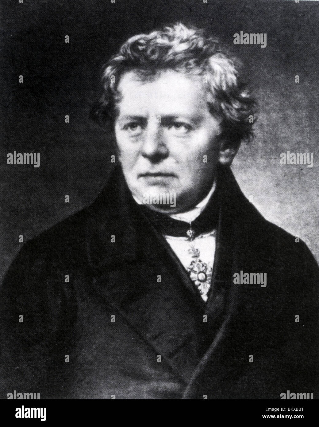 GEORG SIMON OHM - deutscher Physiker, der die Ohm-Einheit von Elektrizität (1787-1854) seinen Namen gab Stockfoto