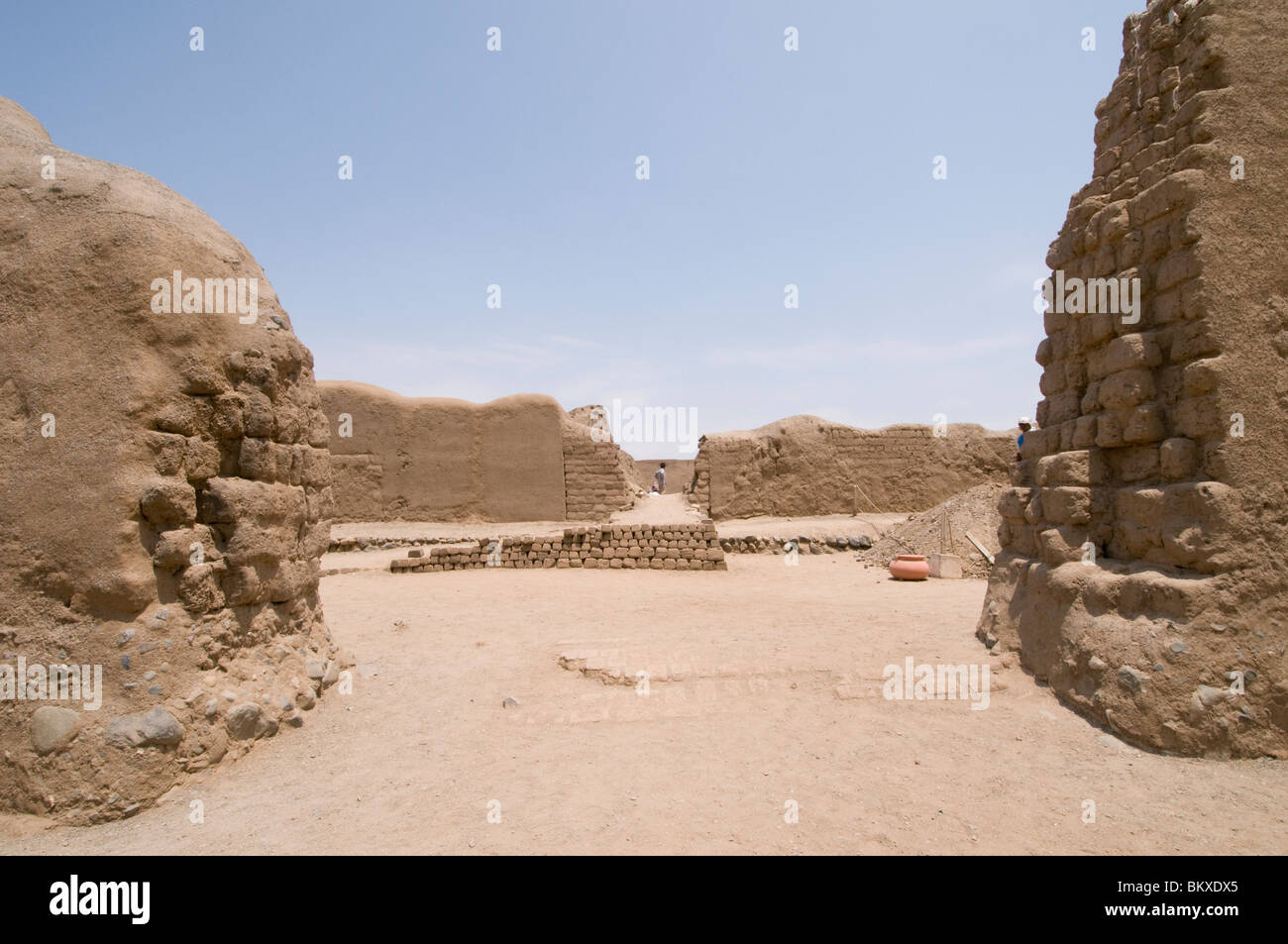 Chan Chan, der alten Hauptstadt des Imperiums Chimu, Peru Stockfoto