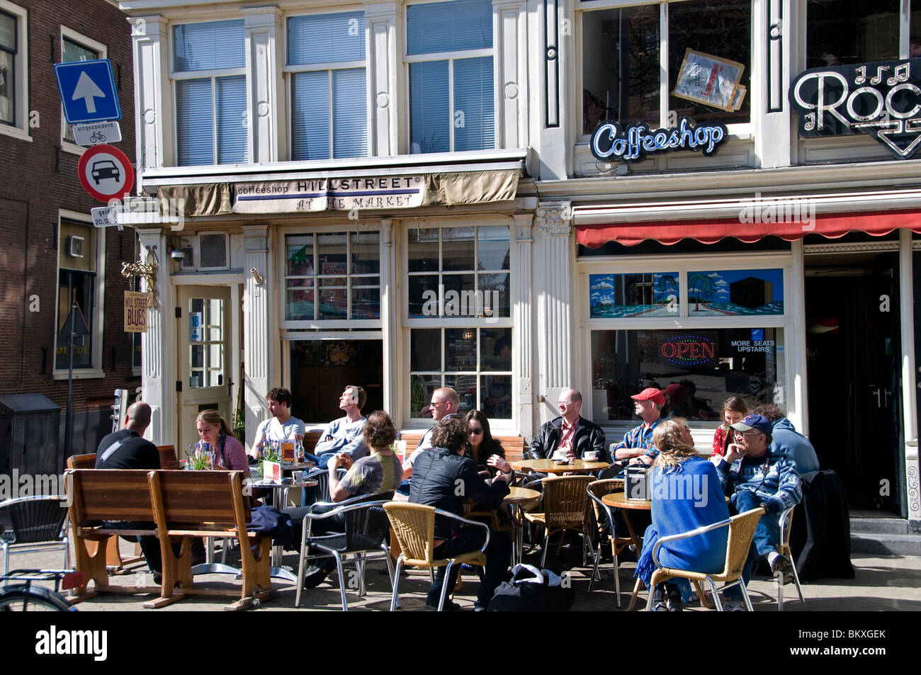 Nieuwmarkt Café Amsterdam Cafe Restaurant bar Kneipe Niederlande Stockfoto