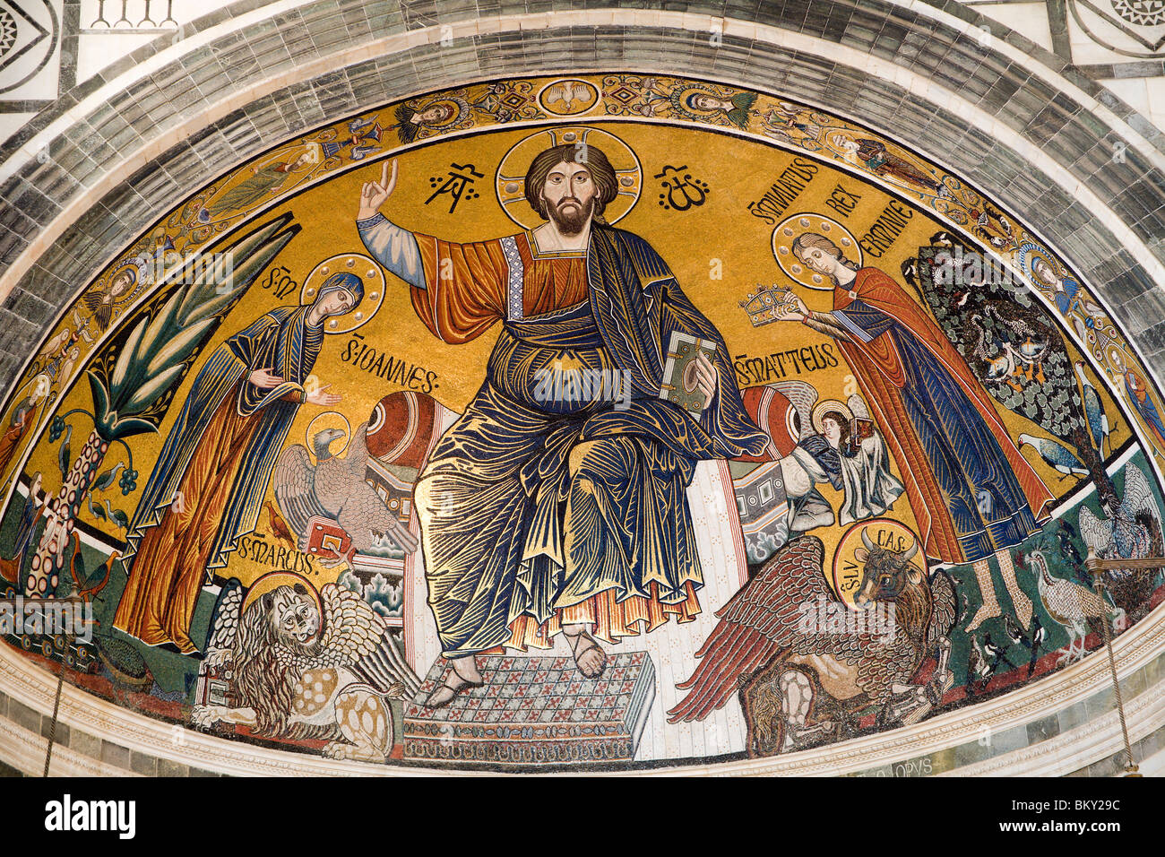 Jesus Christus - Pantokrator aus Florenz Kirche - San Miniato al Monte Stockfoto