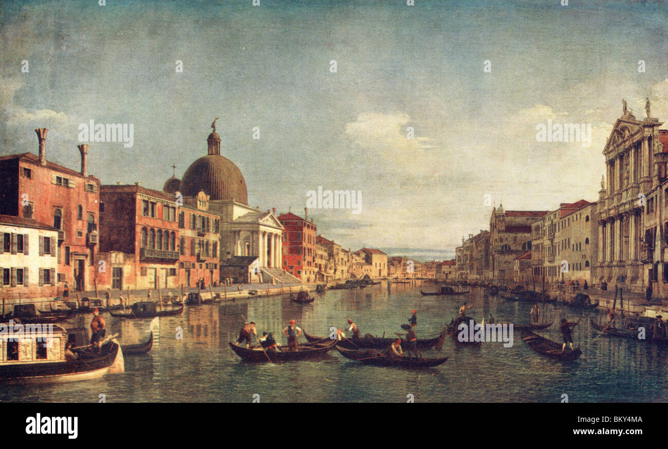 Ein Blick auf den Canal Grande, Venedig Stockfoto