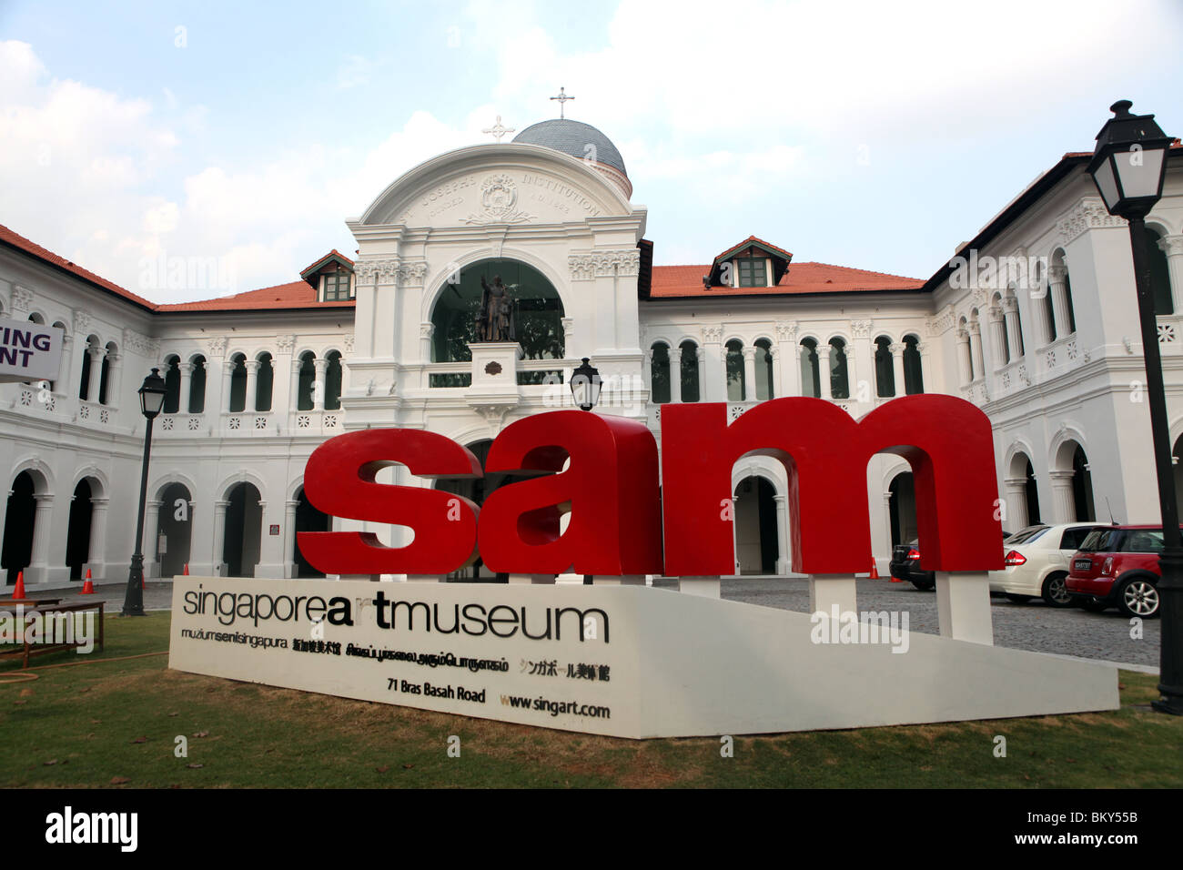 Das Singapore Art Museum in Singapur, Süd Ostasien, die zeitgenössische und moderne Kunst beherbergt. Stockfoto