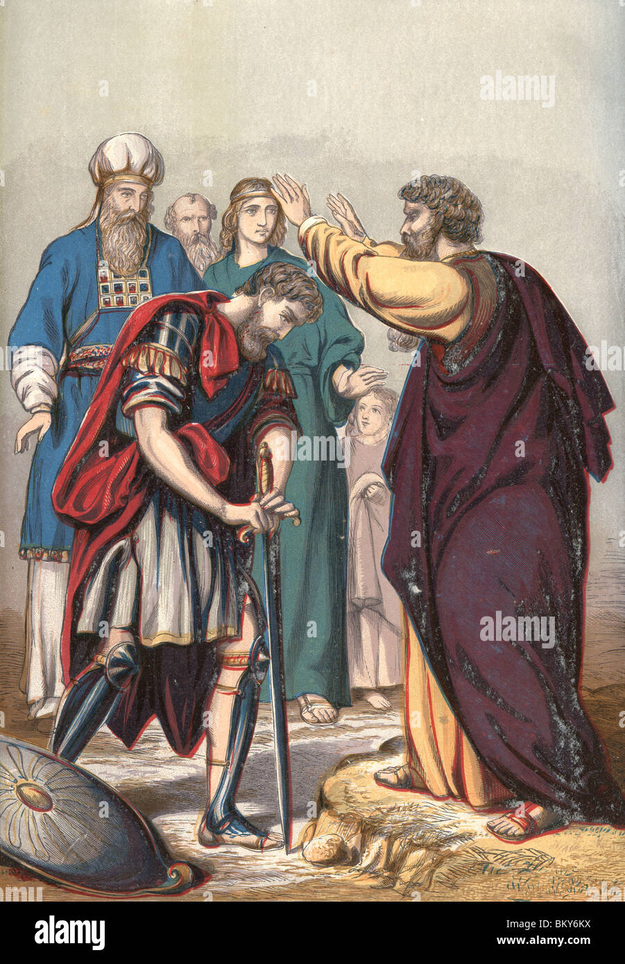 Moses Benennung Josua zu seinem Nachfolger Stockfoto