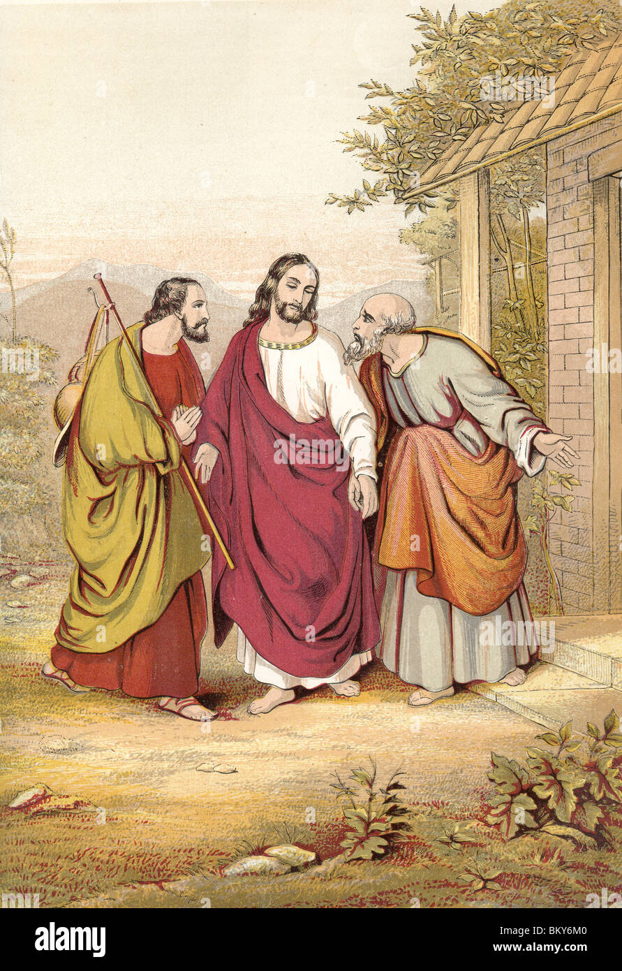 Christus, Johannes und Peter Stockfoto