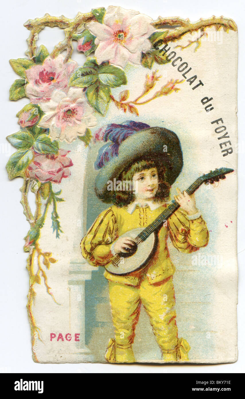 Junge gekleidet in gelb, Gitarre zu spielen Stockfoto