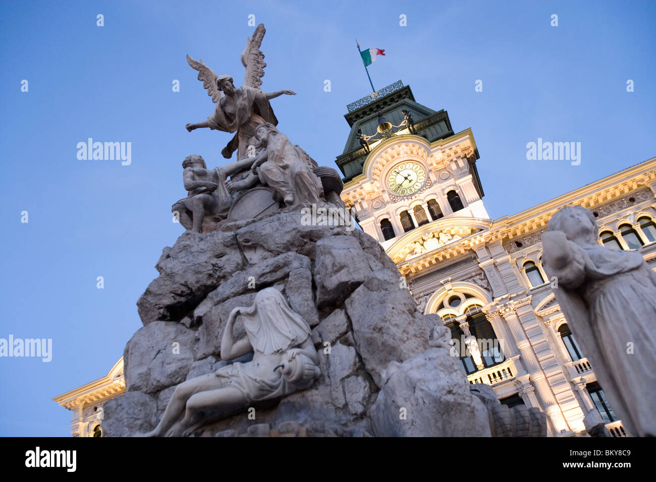 Rathaus Auf der Piazza dell'Unita d ' Italia, Triest, Friaul-Julisch Venetien, Oberitalien, Italien Stockfoto