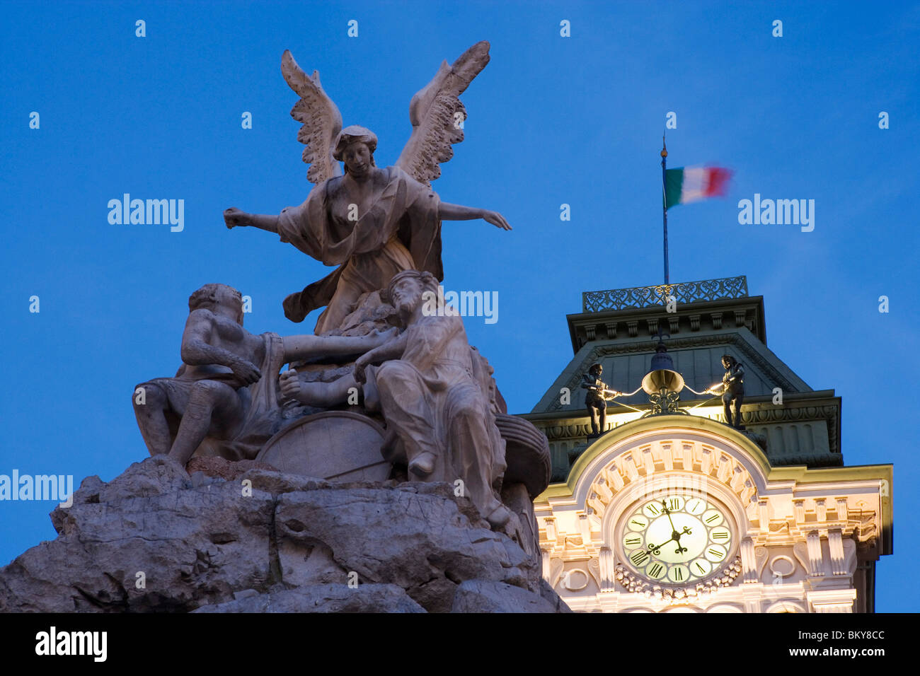 Rathaus Auf der Piazza dell'Unita d ' Italia, Triest, Friaul-Julisch Venetien, Oberitalien, Italien Stockfoto