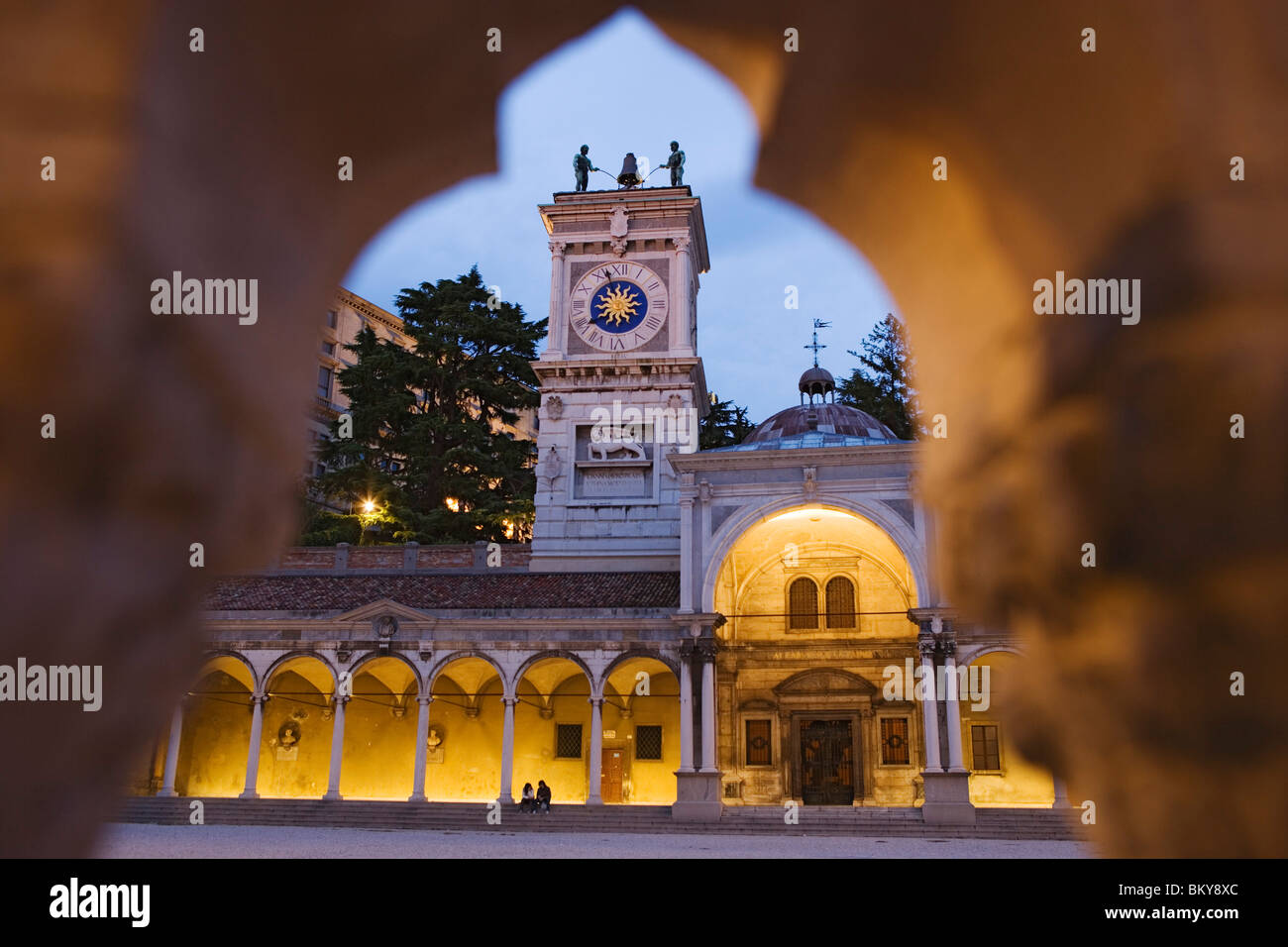 Loggia di San Giovanni auf der Piazza della Liberta in Udine, Friaul-Julisch Venetien, Italien Stockfoto