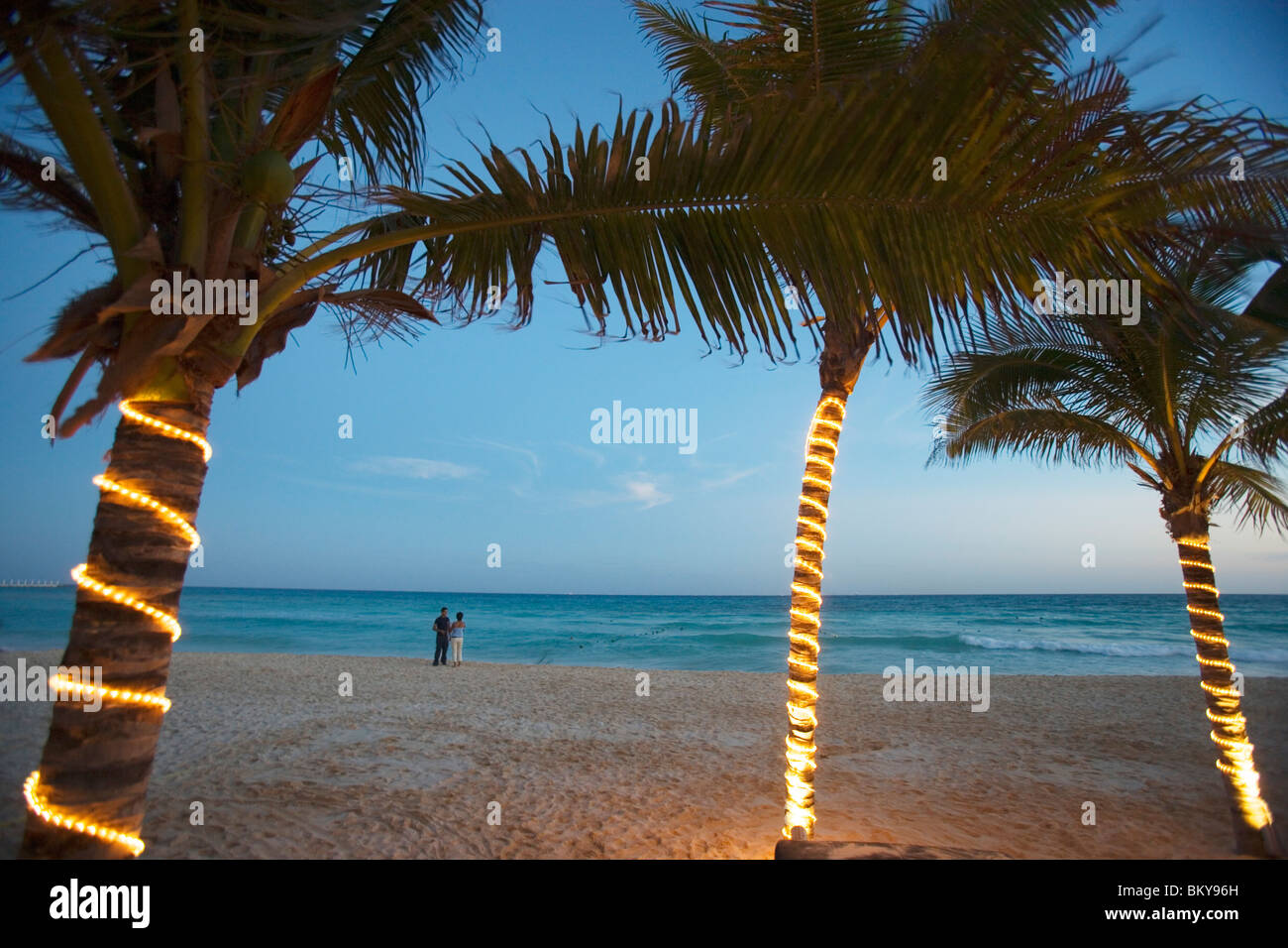 Hauptstrand Playa del Carmen, Zustand von Quintana Roo, Halbinsel Yucatan, Mexiko Stockfoto