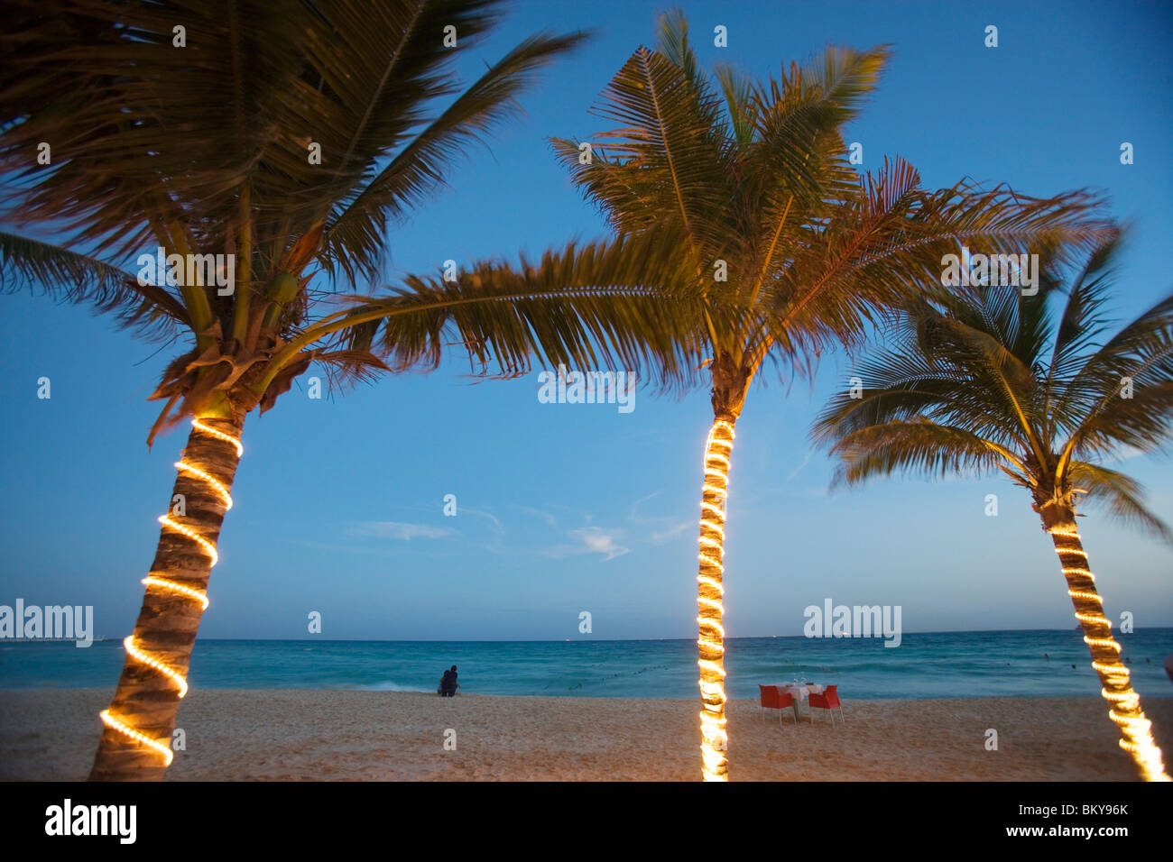 Hauptstrand Playa del Carmen, Zustand von Quintana Roo, Halbinsel Yucatan, Mexiko Stockfoto