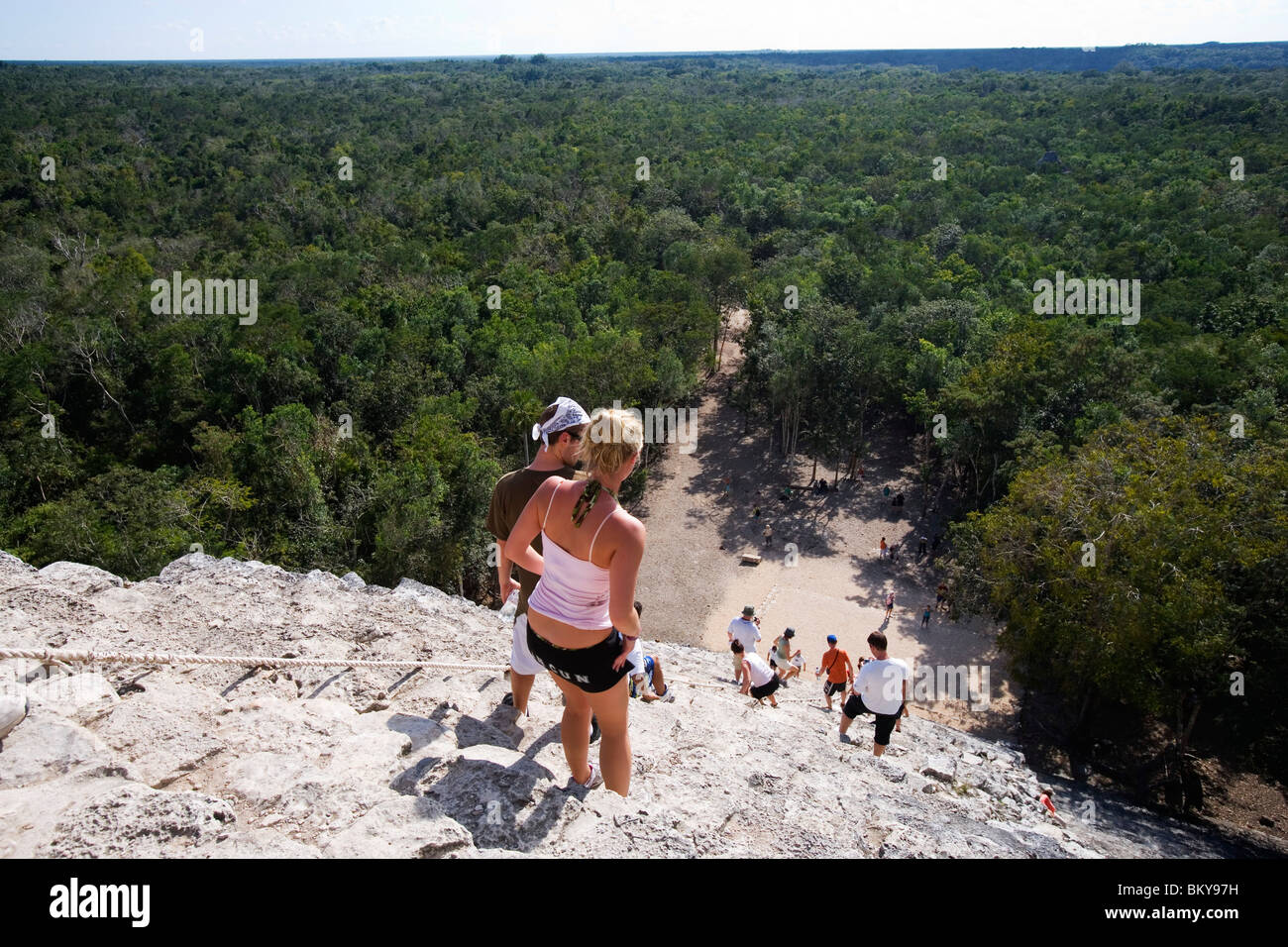 Maya-Tempel Ruinen in Coba, Zustand von Quintana Roo, Halbinsel Yucatan, Mexiko Stockfoto