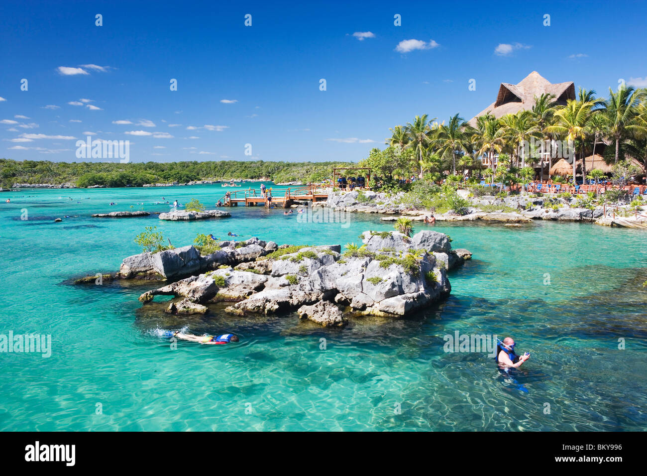 Aquapark Xel-Ha, Bundesstaat Quintana Roo, Halbinsel Yucatan, Mexiko Stockfoto
