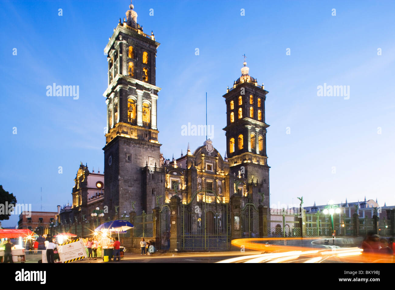 Kathedrale de Puebla, gewidmet der Unbefleckten Empfängnis, Heroica Puebla de Zaragoza, auch bekannt als Puebla ist die Hauptstadt Stockfoto