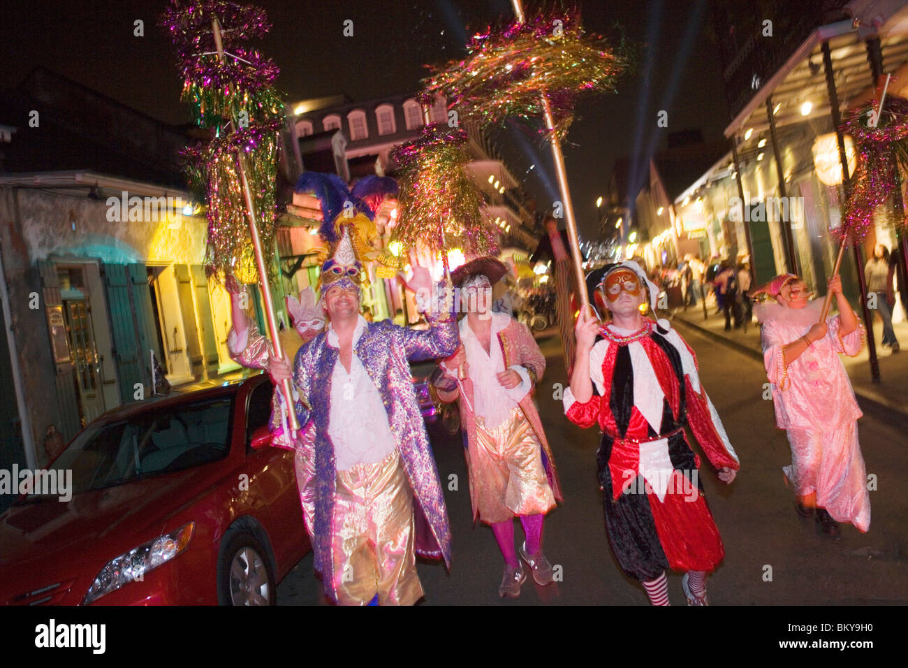 Mardi Gras Parade im French Quarter, New Orleans, Louisiana, USA Stockfoto