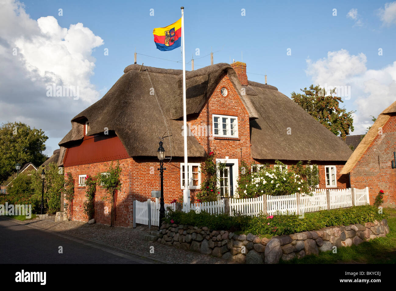 Friesische Haus, Oldsum, Foehr Insel, Schleswig-Holstein, Deutschland Stockfoto