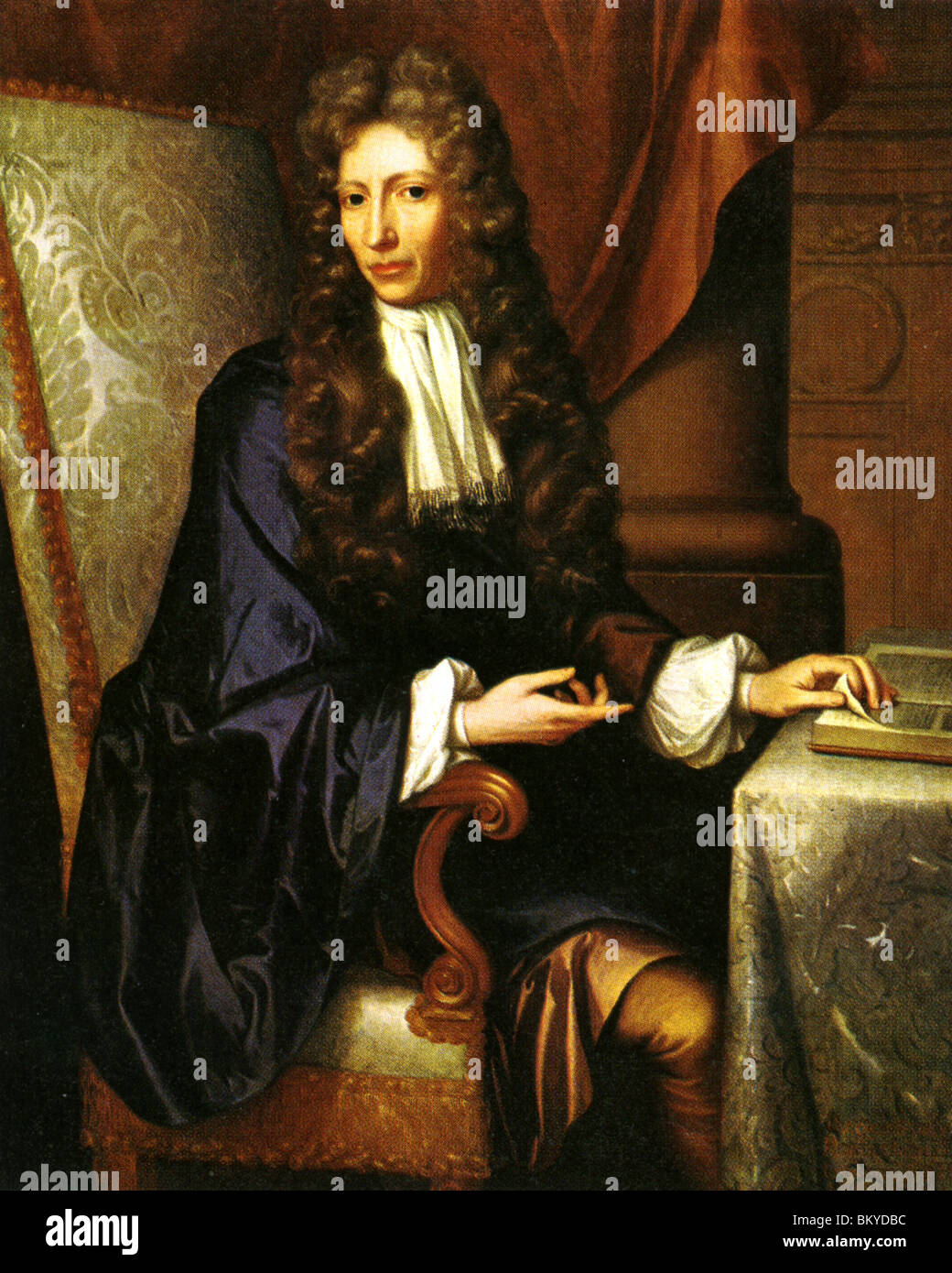 SIR ROBERT BOYLE - Anglo-Irischer Wissenschaftler und Philosoph (1627-1691) gemalt ca. 1689 durch Johann Kerseboom Stockfoto
