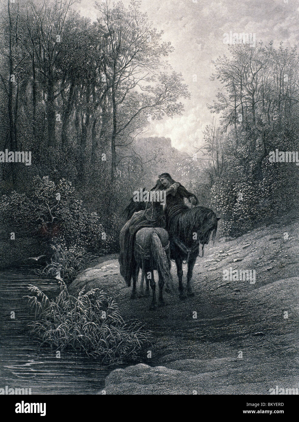 Der Abschied Von Guinevere Und Lancelot Von Gustave Dore Aus Idylls Des 