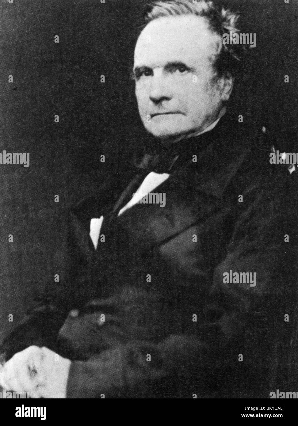 CHARLES BABBAGE (1791-1871I), englischer Mathematiker und Erfinder, fotografiert im Jahr 1860 Stockfoto