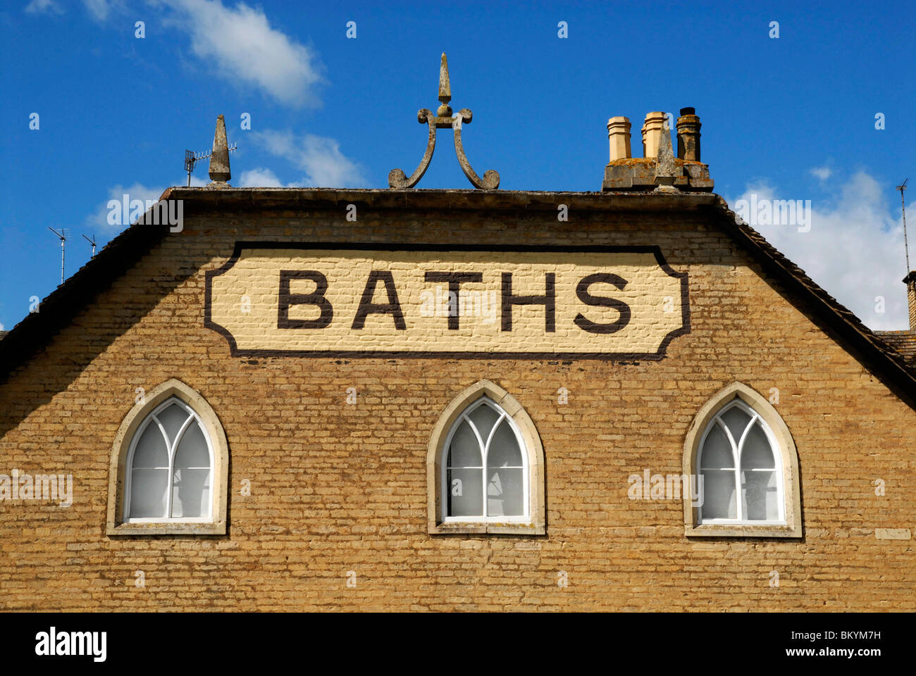 Die alten Bäder in Bath Row, Stamford, Lincolnshire, 2010. Stockfoto