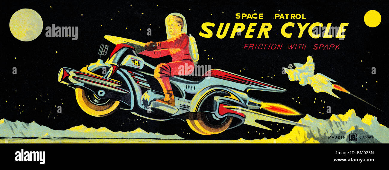 Space Patrol Super Cycle Stockfoto