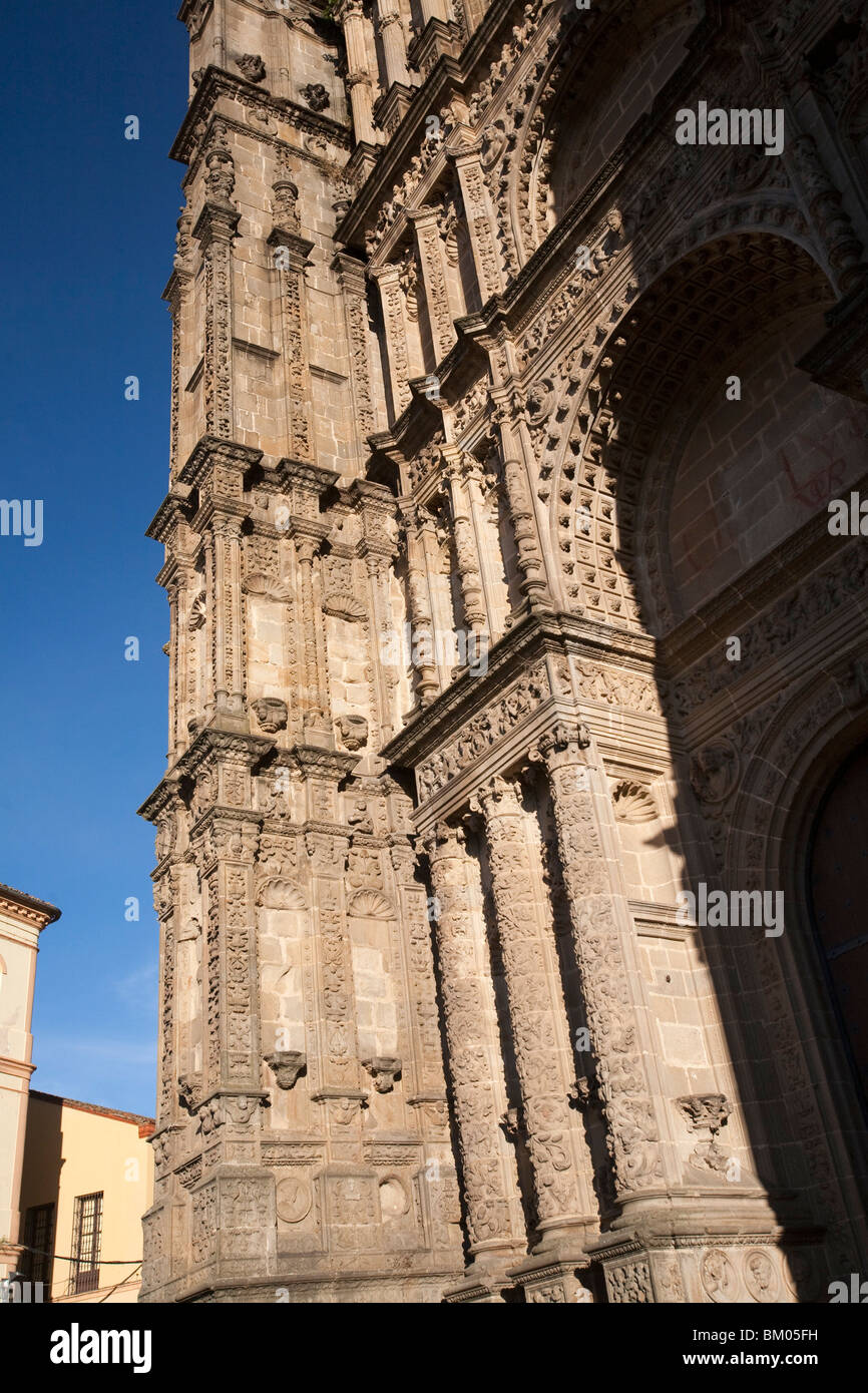 Plateresken Fassade der neuen Kathedrale Stadt Plasencia Provinz Cáceres autonomen Gemeinschaft Extremadura westlichen Spanien Stockfoto