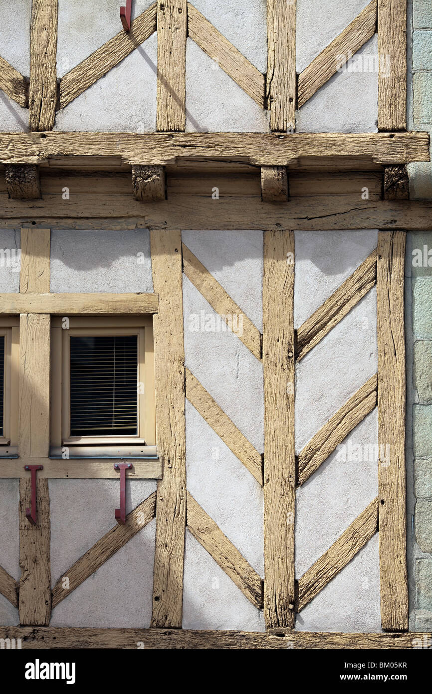 Detail eines typischen Hauses, Vannes, Bretagne, Frankreich Stockfoto