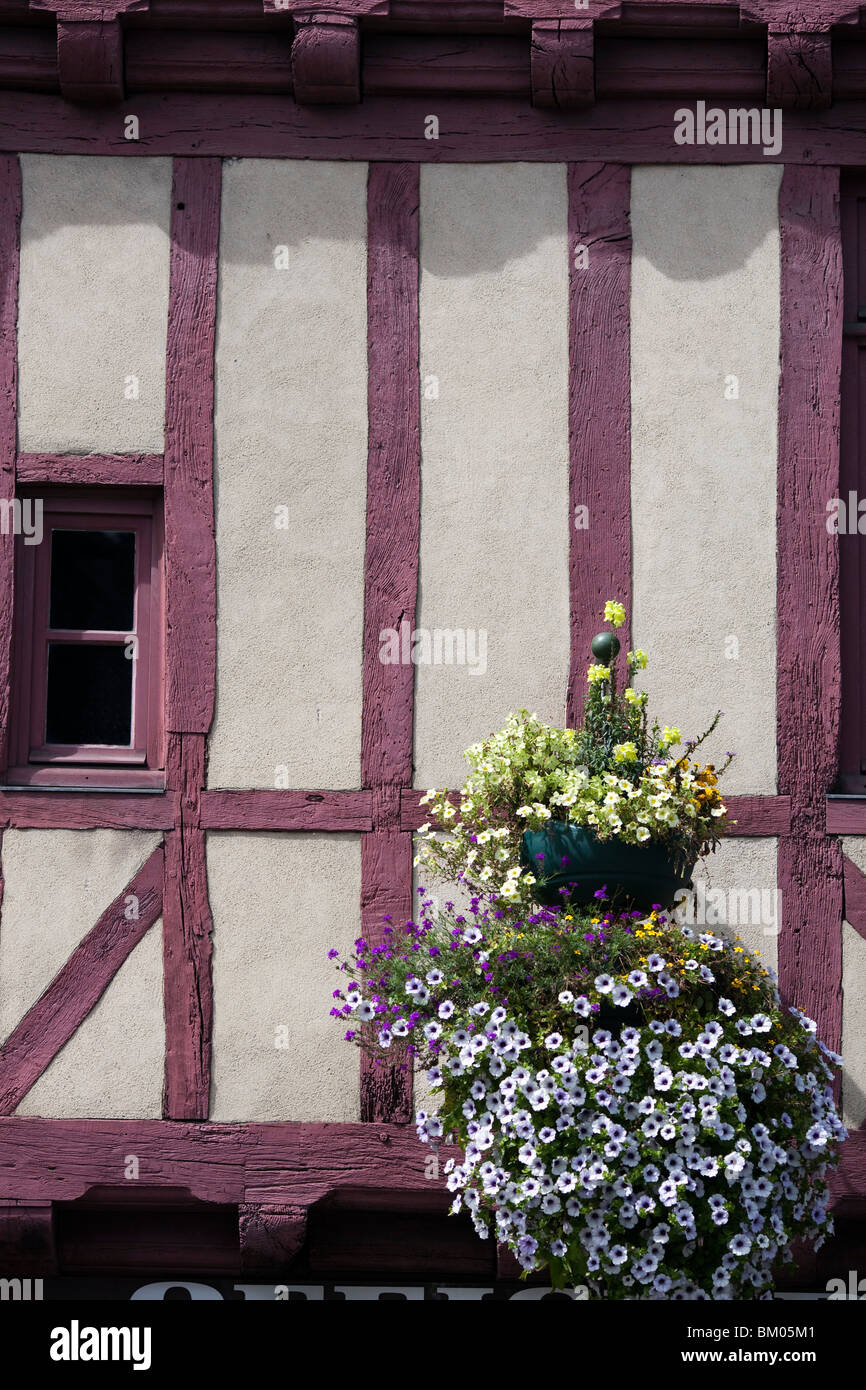 Detail eines typischen Hauses, Vannes, Bretagne, Frankreich Stockfoto