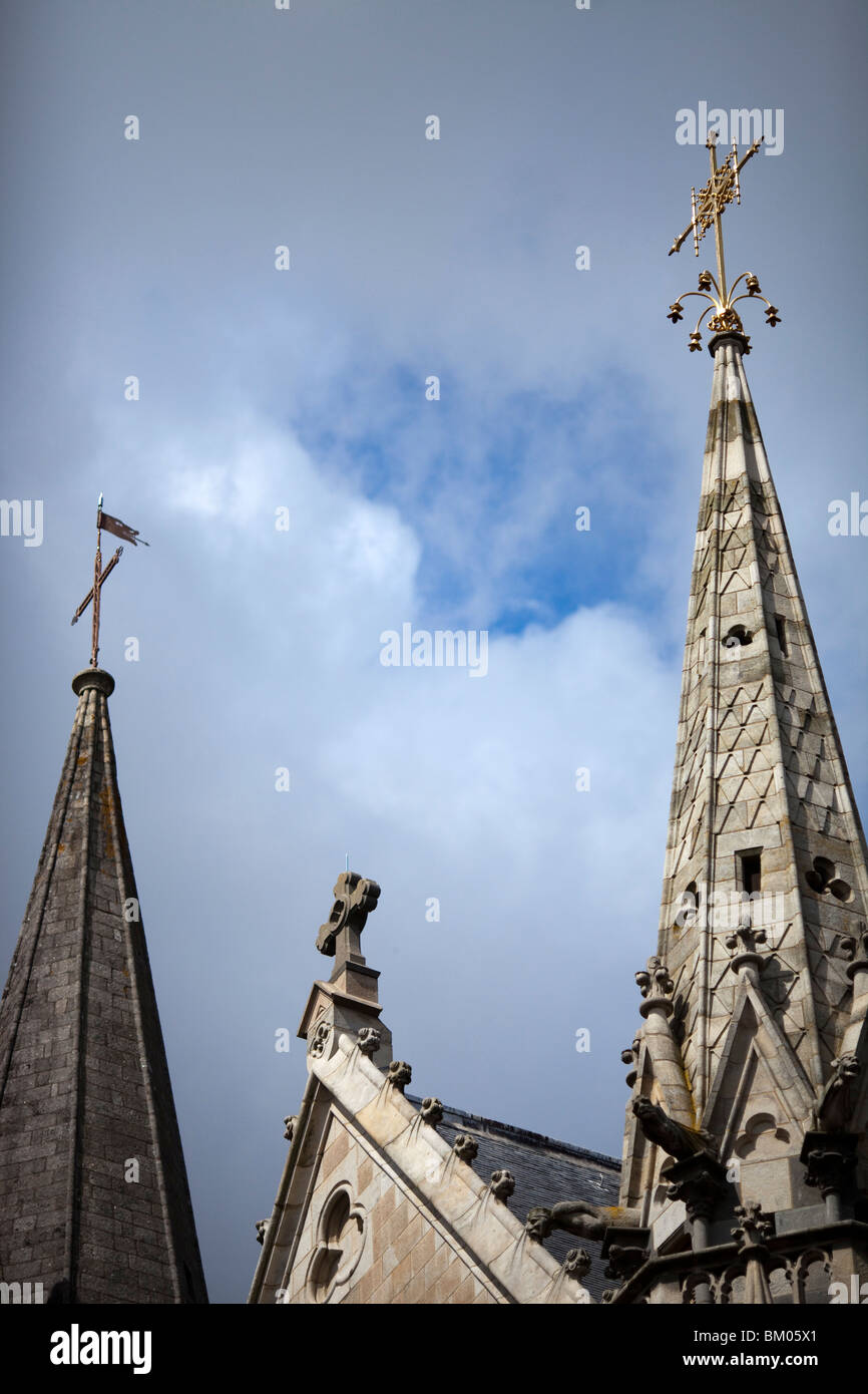 Türme von Saint-Pierre Kathedrale, Vannes, Departement Morbihan, Bretagne, Frankreich Stockfoto