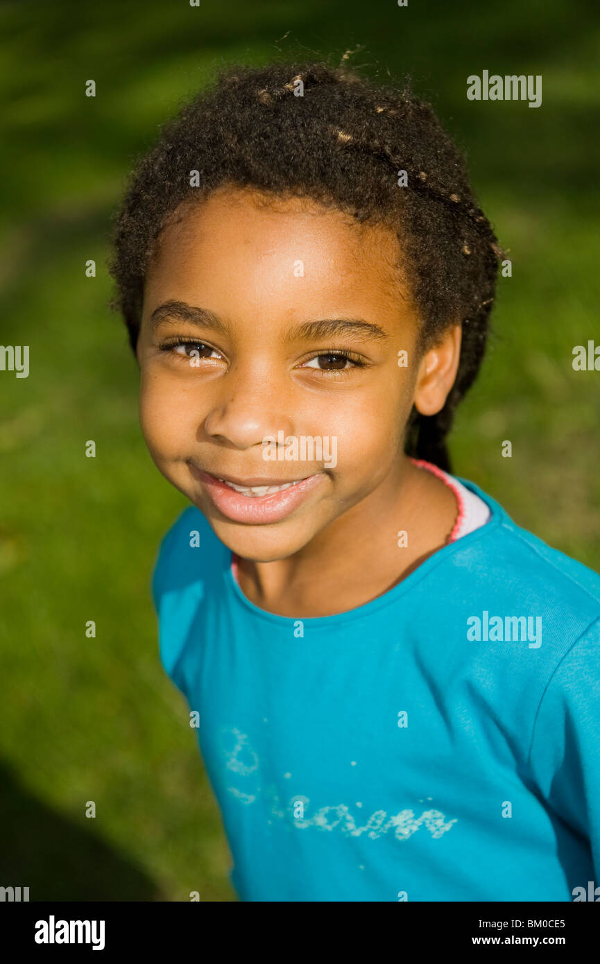 Porträt eines schwarzen Mädchens Stockfoto