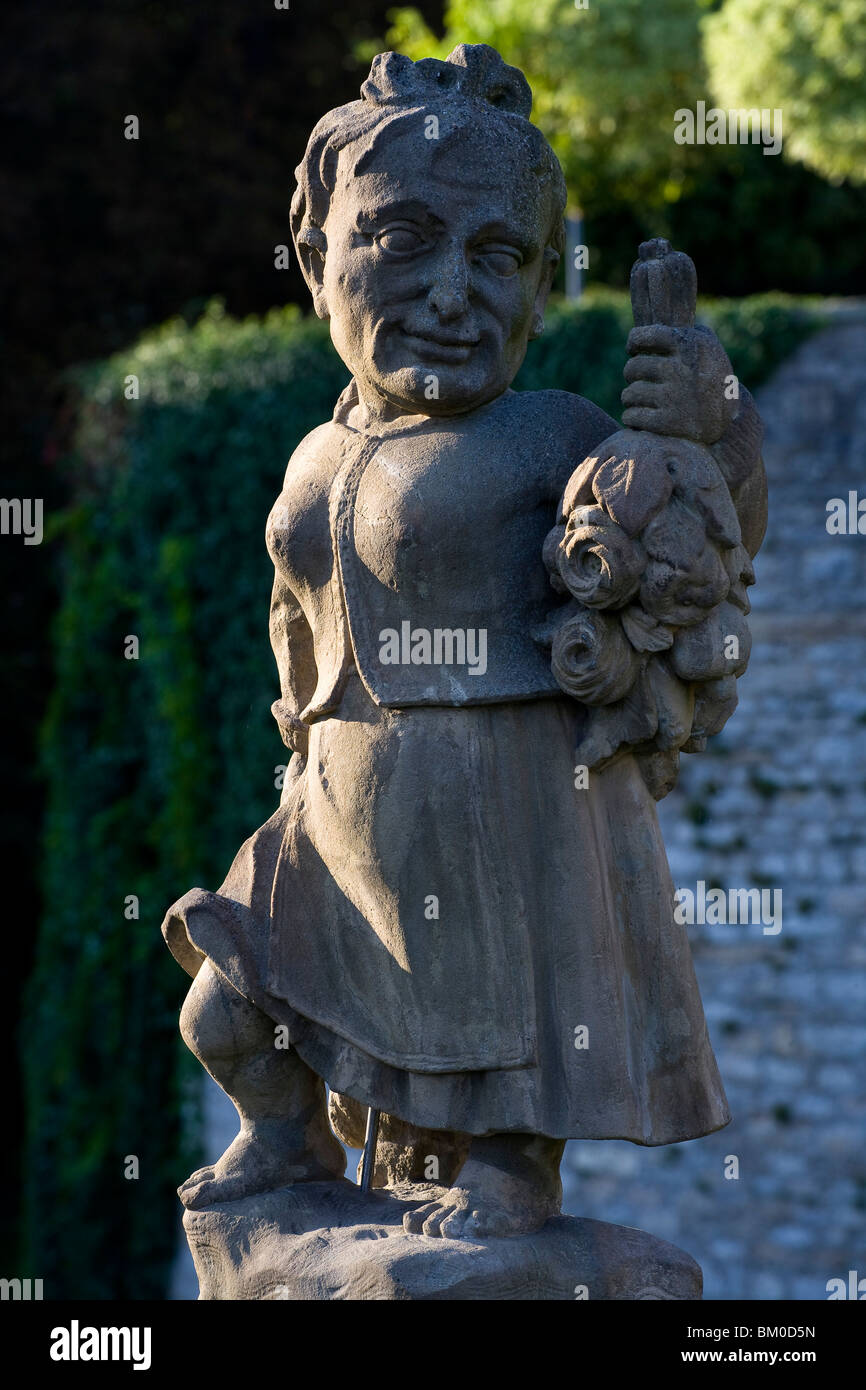 Skulptur in Weikersheim Palast Garten, Baden-Württemberg, Deutschland, Europa Stockfoto