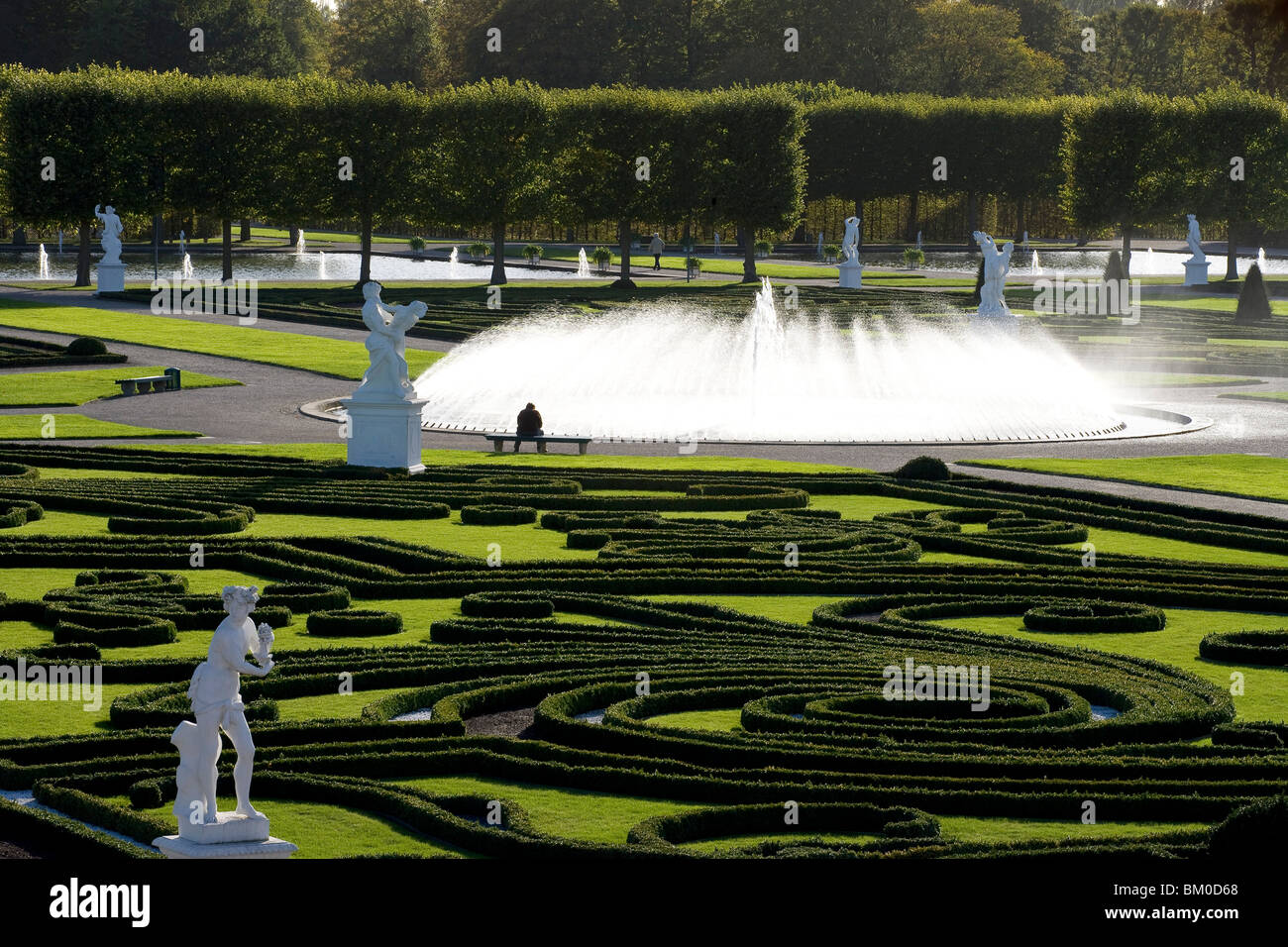 Große Garten in den Herrenhäuser Gärten, einer der profiliertesten formalen Barockgärten Europas Hannover, Niedersachsen, Keim Stockfoto