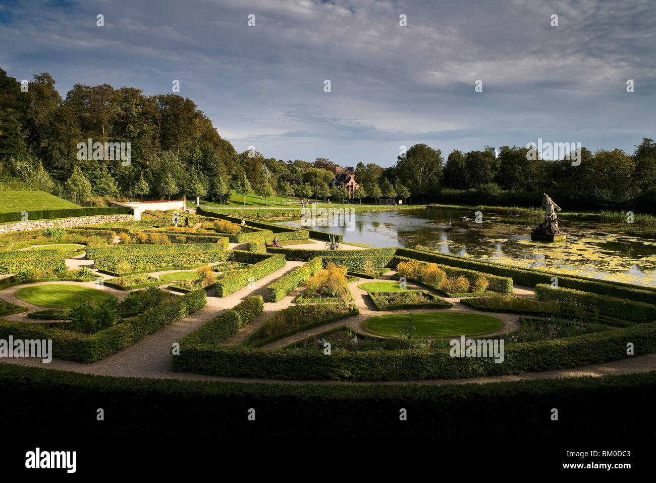 Barock-Terrasse-Garten mit See, Neuwerkgarten, Schloss Gottorf, Schleswig, Schleswig-Holstein, Deutschland, Europa Stockfoto